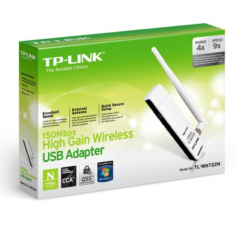 Adaptér WiFi USB Nano N 150 Mb / s TP-Link TL-WN722N s anténou - Raspberry Pi *