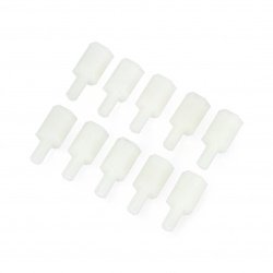 8mm nylonová rozpěrka se závitem M3 - 10 ks.