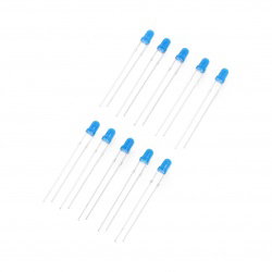 LED 3mm modrá - 10ks - justPi