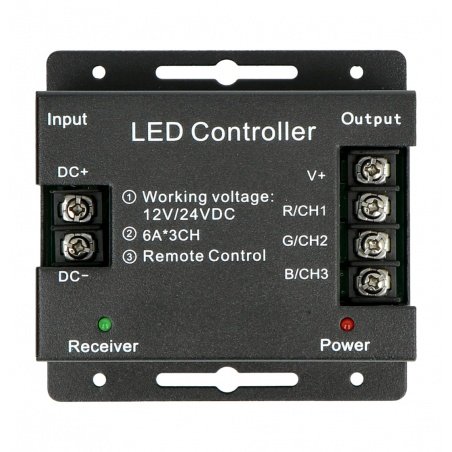 Ovladač RGB LED pásků a pásků s RF dotykovým dálkovým ovládáním Ovladač RGB LED pásků a pásků s RF dotykovým dálkovým ovládáním