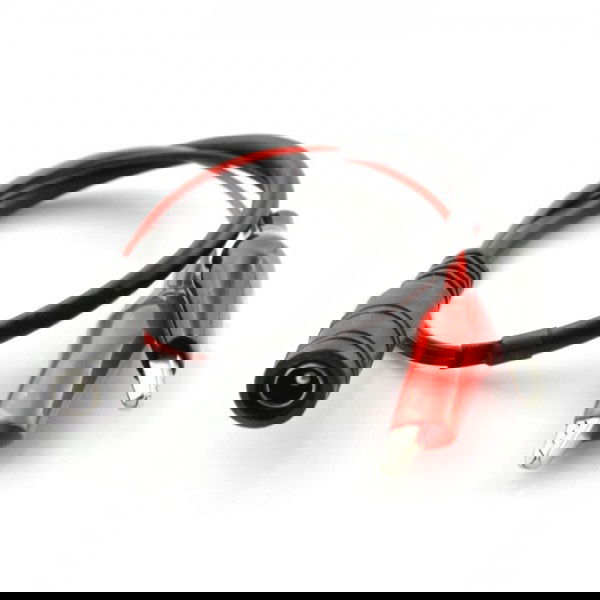 Zásuvka DC 2,1 / 5,5 mm s krokosvorkami - 44 mm