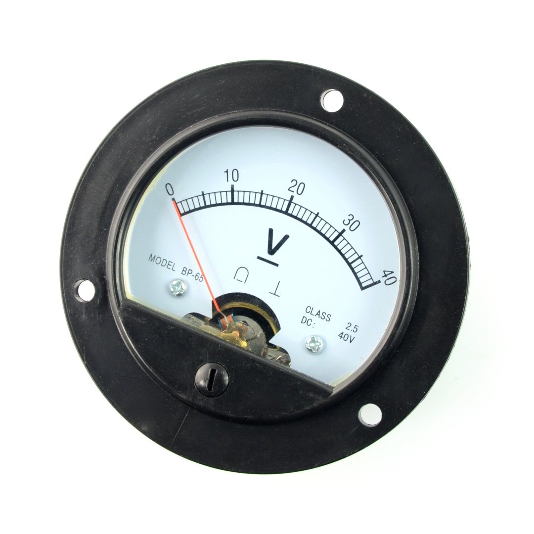 Analogový voltmetr - panel BP-65 - 40V DC