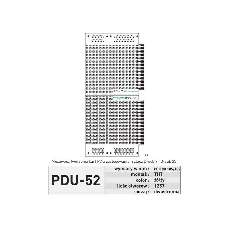 Univerzální deska PDU52 - THT D-SUB