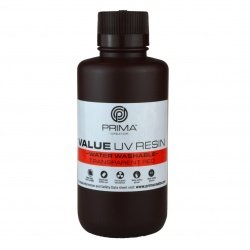 Pryskyřice pro 3D tiskárnu - PrimaCreator Value Water Washable UV Resin 500 ml - Transparent Red