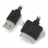 USB rozdělovač 3 v 1 - microUSB / Lightning / 30pin - zdjęcie 1