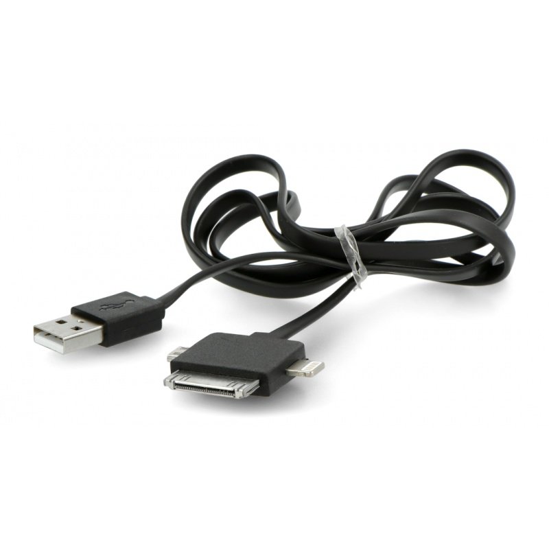 USB rozdělovač 3 v 1 - microUSB / Lightning / 30pin