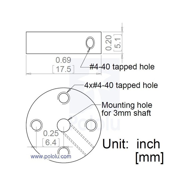 3 mm 4-40 hliníkový upínací náboj
