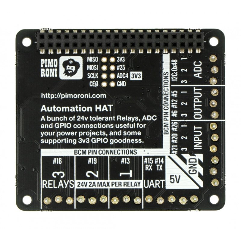Automation Hat 3x relé + LED - rozšíření pro Raspberry Pi