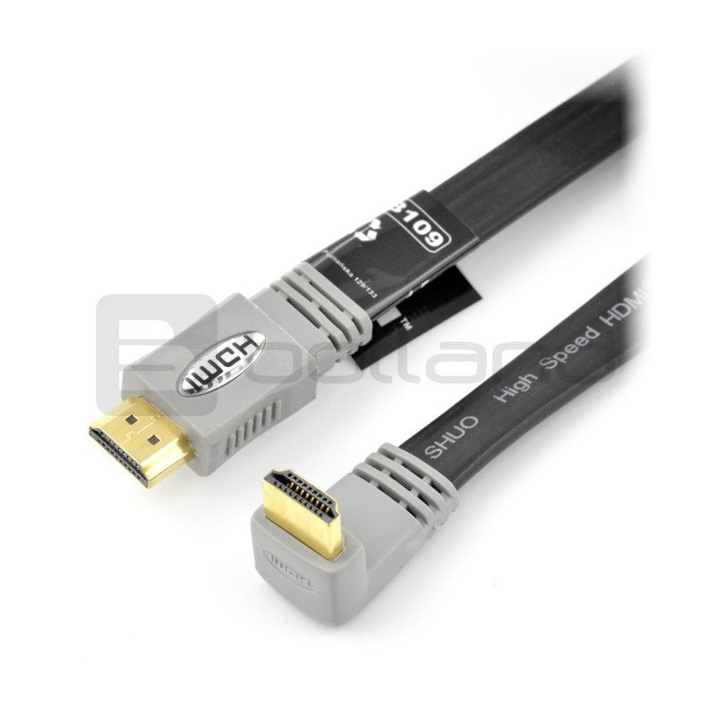 Kabel HDMI, třída 1.4 Titanum TB109 - dlouhý 1,5 m, úhlový