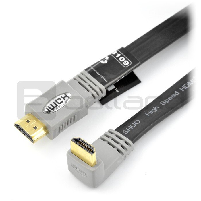 Kabel HDMI, třída 1.4 Titanum TB109 - dlouhý 1,5 m, úhlový