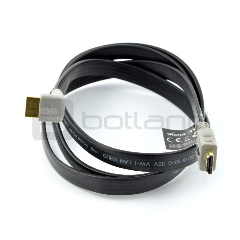 Kabel HDMI, třída 1.4 Titanum TB109 - dlouhý 1,5 m, úhlový