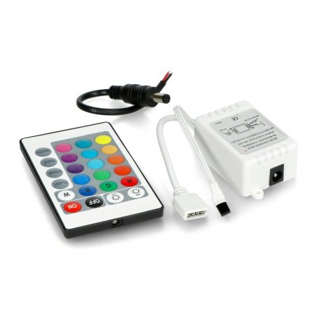 Ovladač RGB LED pásků a pásků s IR dálkovým ovládáním - 24