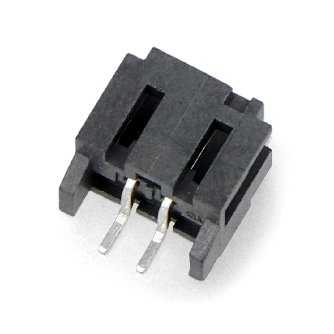 JST Right-Angle Connector - SMD 2-Pin (Black)