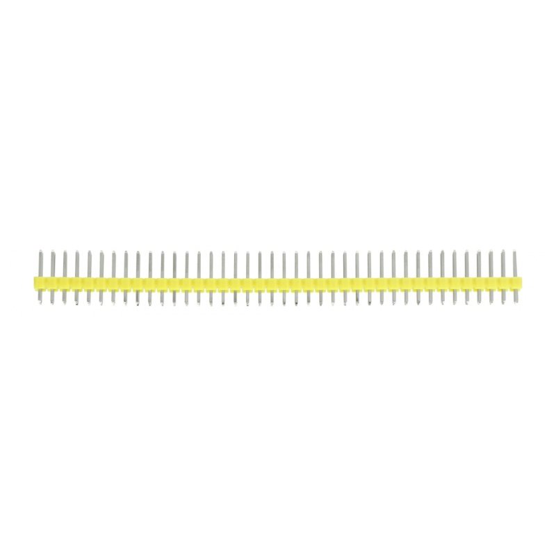 Wtyk goldpin 2x40 prosty raster 2,54mm - żółty - 10szt.