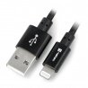 KABEL LIGHTNING(M)-USB-A(M) 1.5M CZARNY MFI OPLOT NATEC - zdjęcie 1