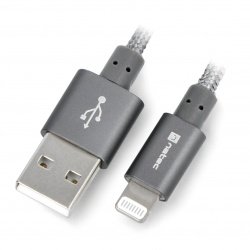 KABEL LIGHTNING(M)-USB-A(M) 1.5M SZARY MFI OPLOT NATEC