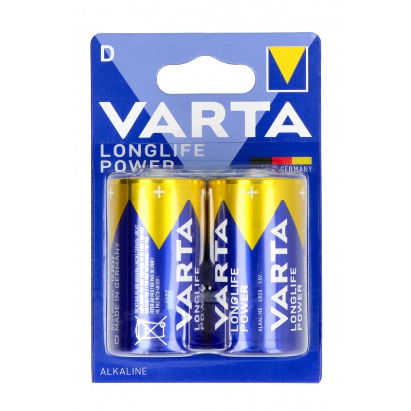 Baterie Varta Longlife Power 16500mAh R20 - 2ks.