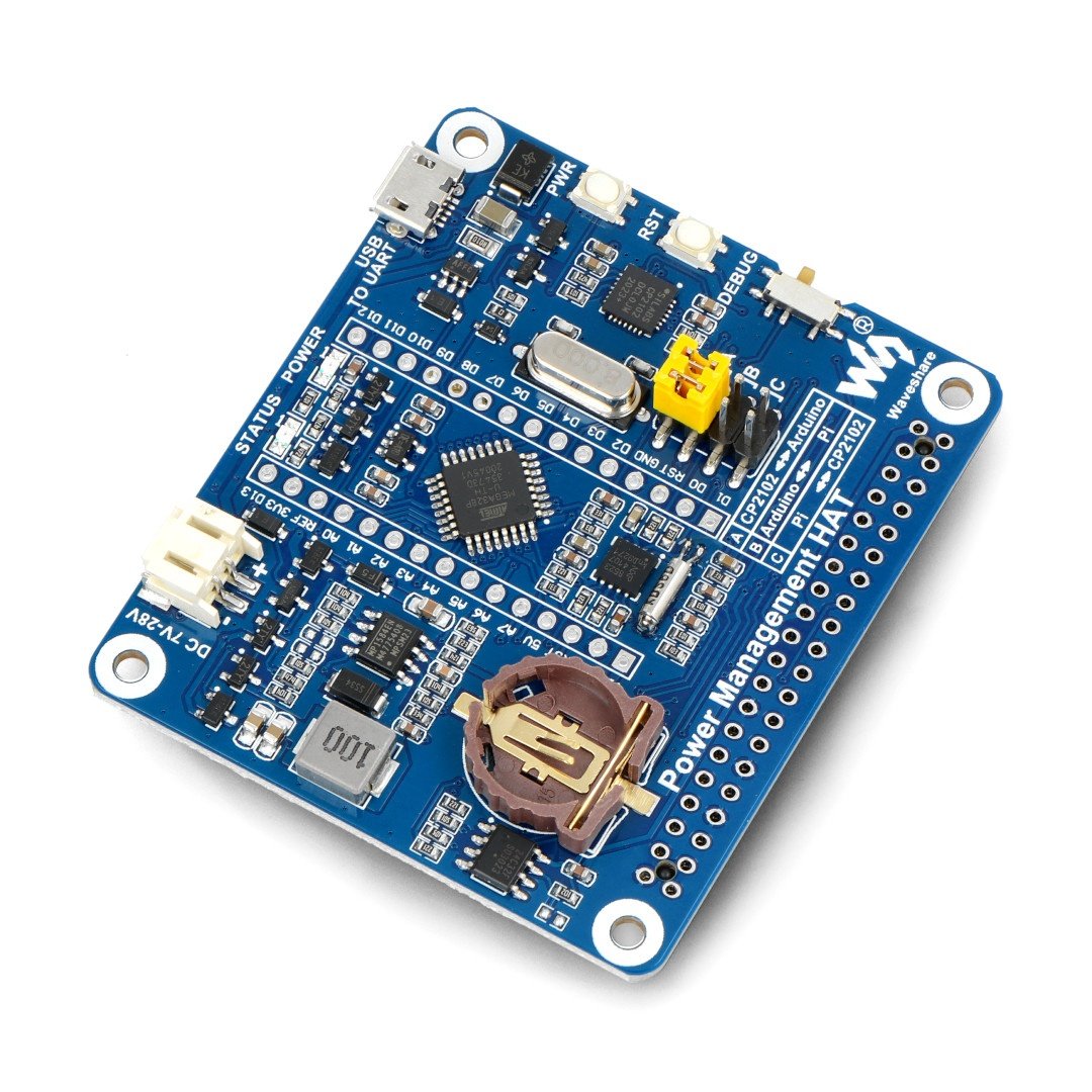 Nouzové napájení - štít pro Raspberry Pi - Arduino MCU + RTC -