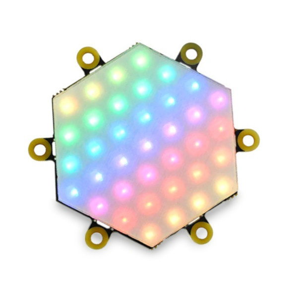 Neo Hex - šestihranná deska s 37x LED RGB diodami - WS2812 - M5Stack A045-B