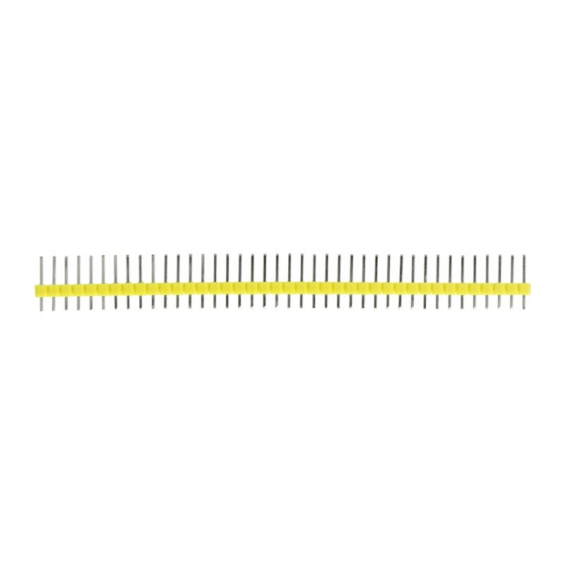 Wtyk goldpin 1x40 prosty raster 2,54mm - żółty - 10szt.