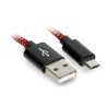 KABEL USB 2.0 Am/micro USBm czarno-czerwony oplot 2m ART oem - zdjęcie 3