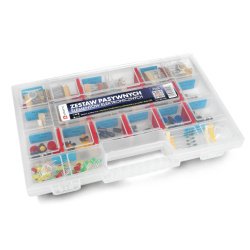 Sada pasivních elektronických součástek + organizér