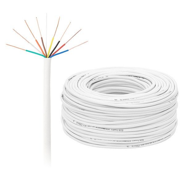8žilový výstražný kabel 0,5 mm - 100 m