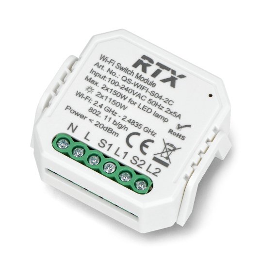 Tuya RTX WRS2 - 2x 100-240V AC WiFi relé