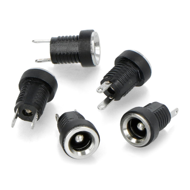 Zásuvka DC 5,5x2,5mm pro pouzdro - plast - 5ks