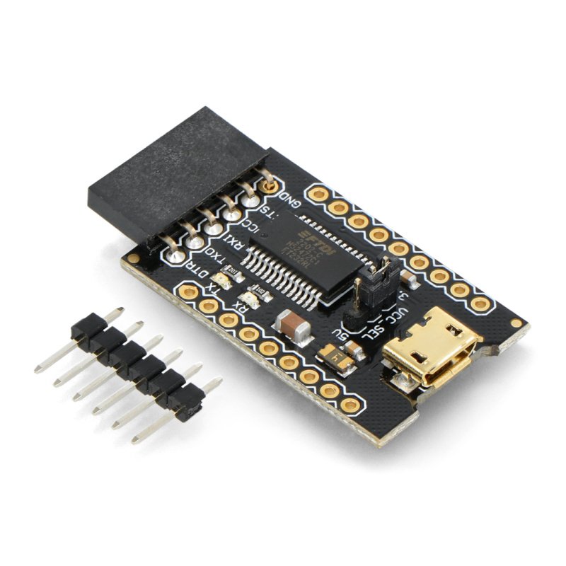 Převodník DFRobot USB-UART FTDI FT232RL 3,3 V / 5 V microUSB