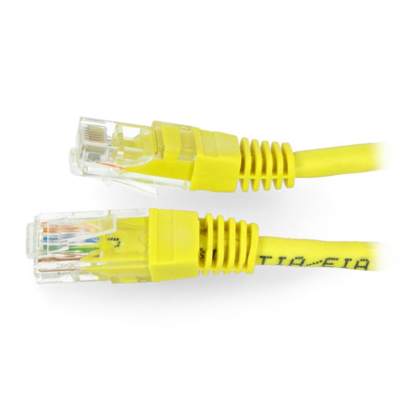 Patchcord Ethernet UTP 5e 0,5m - žlutý
