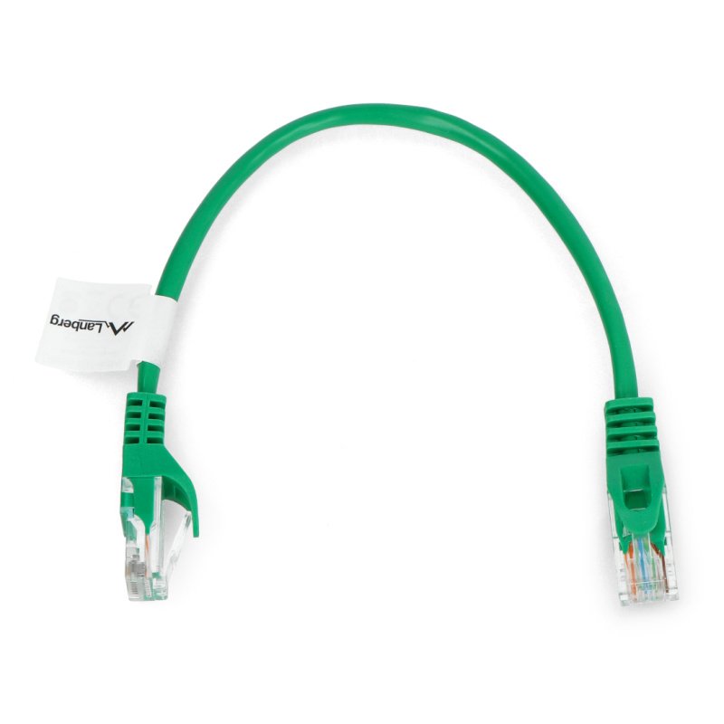 Lanberg Ethernet Patchcord UTP 5e 0,25m - zelený