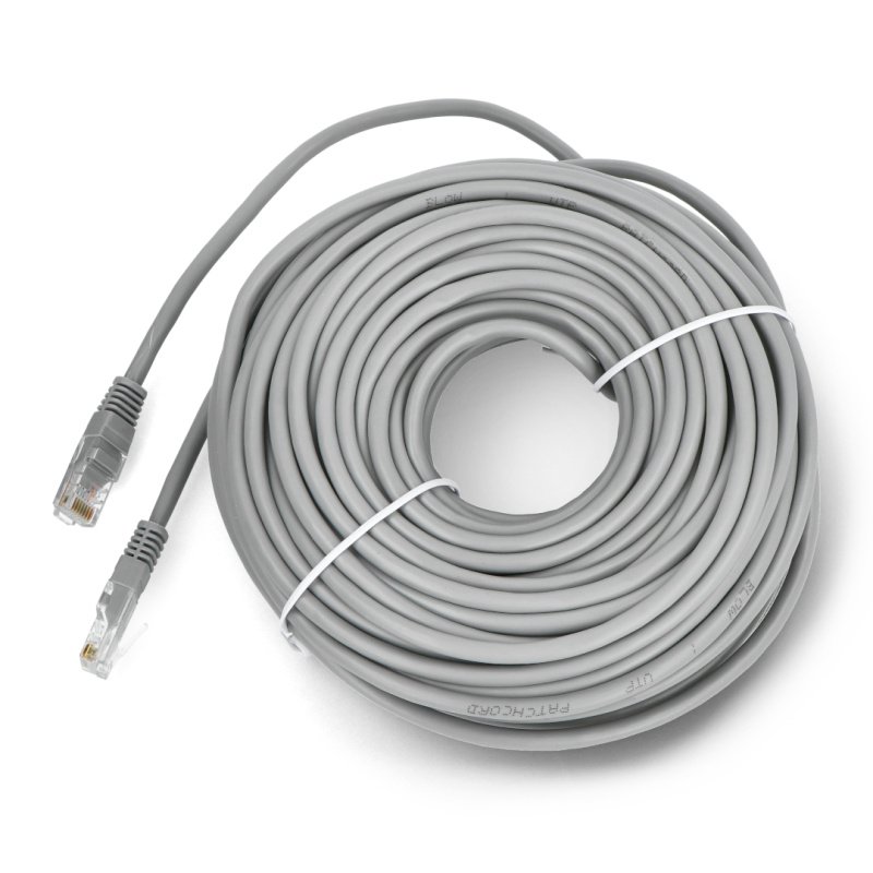 Síťový kabel Ethernet Patchcord UTP 5e 15m - šedý