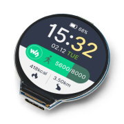 RP2040 MCU Board, With 1.28inch Round LCD, accelerometer and