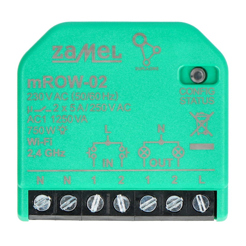 ODBIORNIK WI-FI DOPUSZKOWY 2-KANAŁOWY TYP: mROW-02