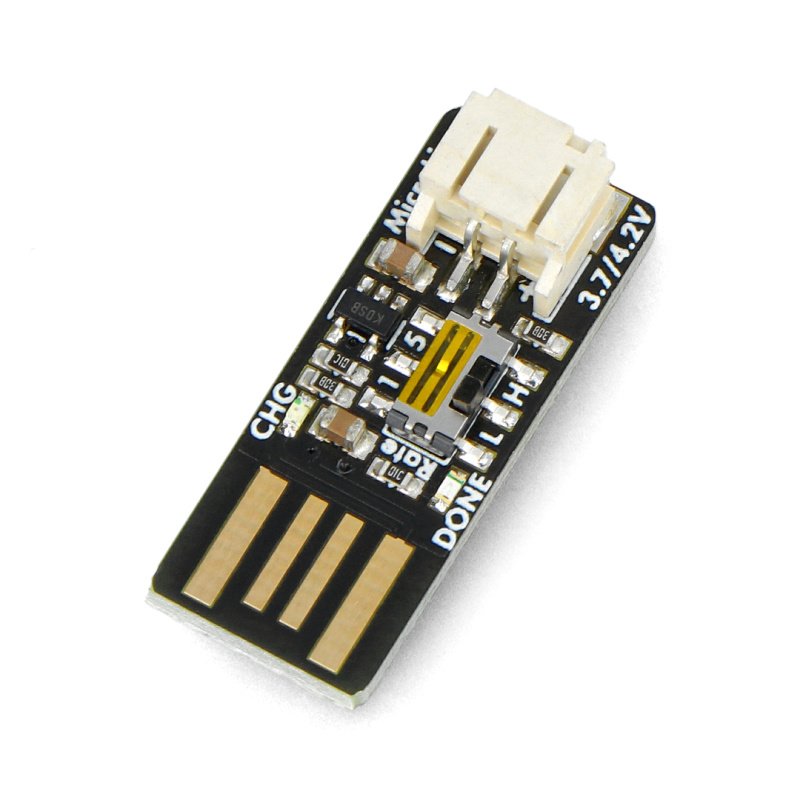 MCP73831 - nabíječka Li-Pol / Li-Ion, 1 článek, 3,7 V, USB -