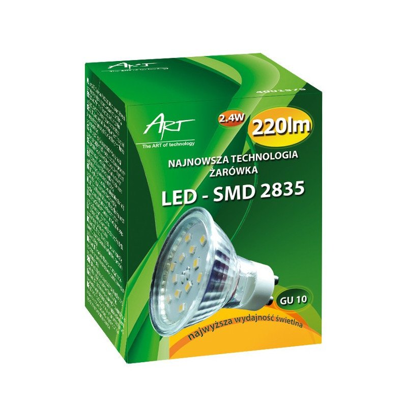 LED ART žárovka, GU10, 2,4W, 220lm