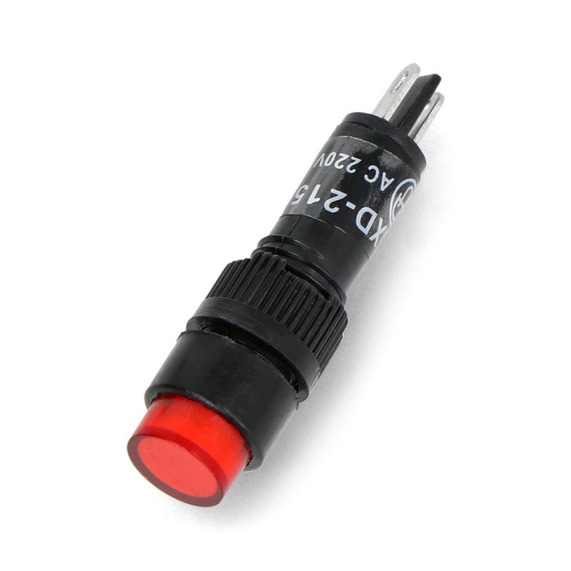 Kontrolka 220V AC - 8mm - červená