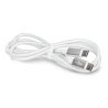 Kabel pleciony ze złączami USB typ-C - 100 cm - biały - zdjęcie 3