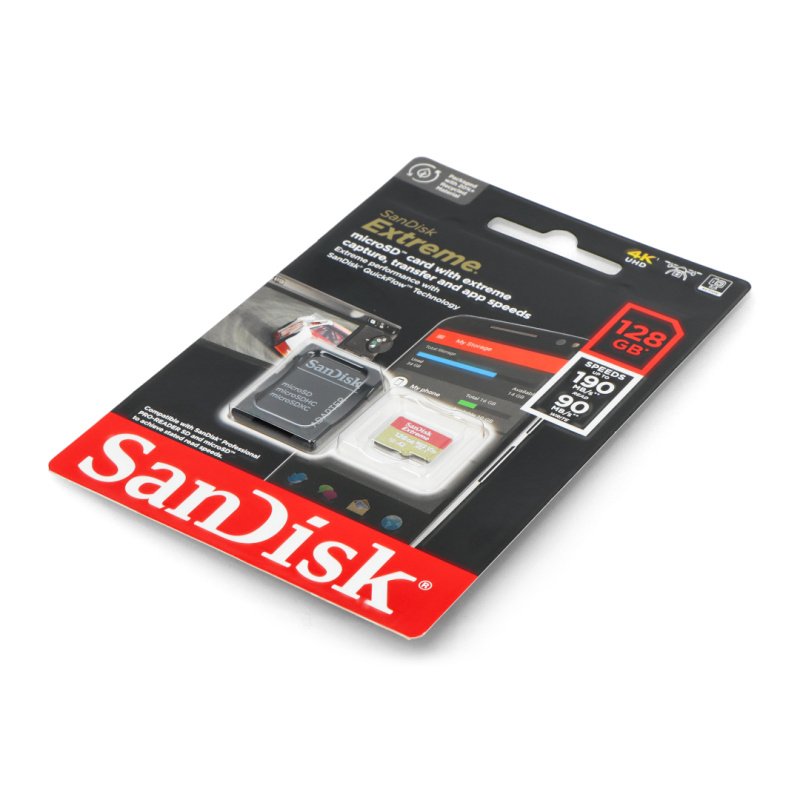 Paměťová karta SanDisk microSDXC 128 GB Extreme 190 MB / s