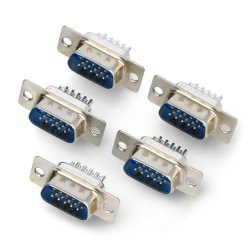 Zástrčka D-SUB DE-15F na kabel - 5 ks.