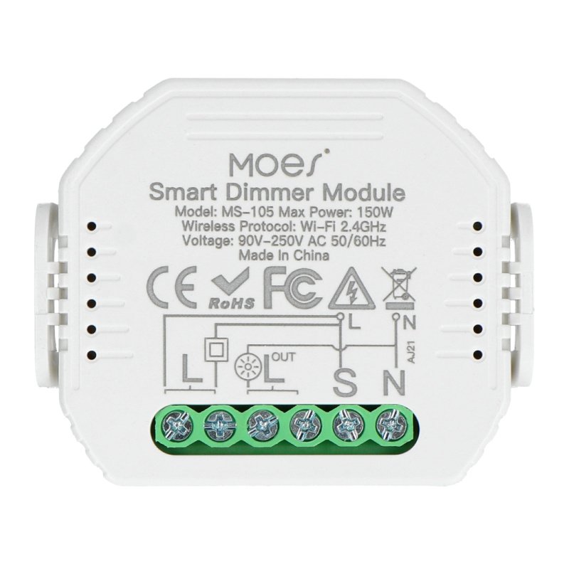 Inteligentny Ściemniacz dopuszkowy WiFi Moes MS-105 z Tuya Smart