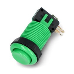 Arkádové konkávní tlačítko 3,5 cm - zelené - SparkFun COM-09341