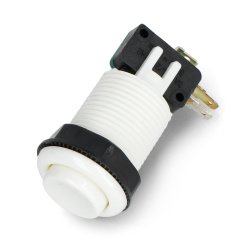 Arkádové konkávní tlačítko 3,5 cm - bílé - SparkFun COM-09340