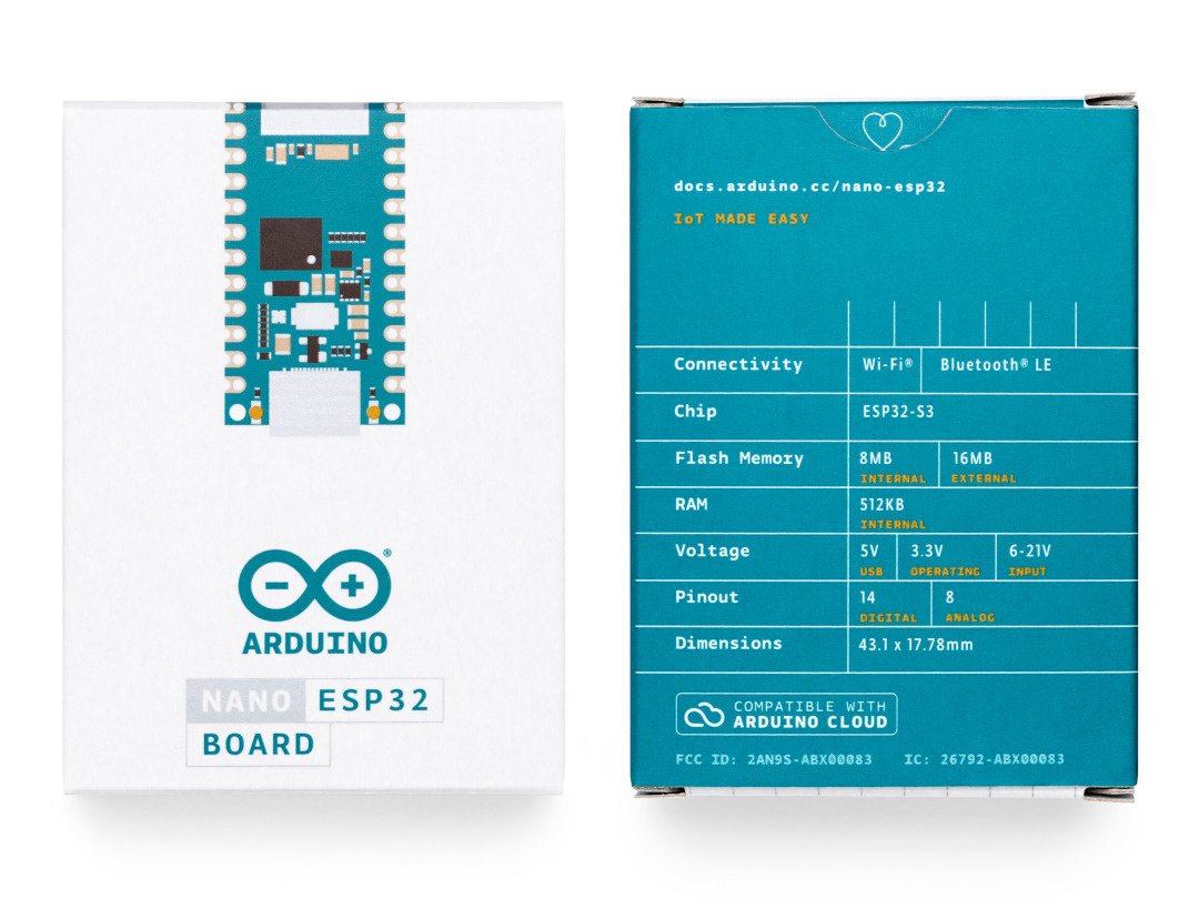 Arduino Nano ESP32 - ABX00092 Botland - obchod s robotikou