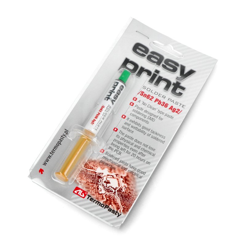 Easy Print Sn62 Pb36 Ag2 pájecí pasta - 1,4 ml stříkačka