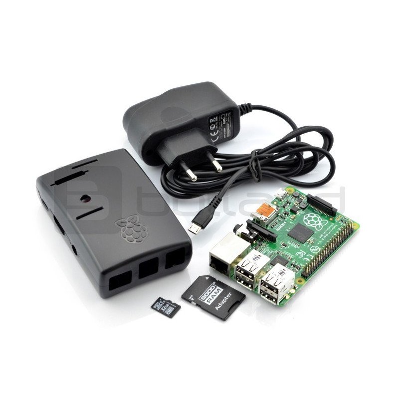 Sada Raspberry Pi 2 model B + pouzdro + napájecí zdroj + karta se systémem