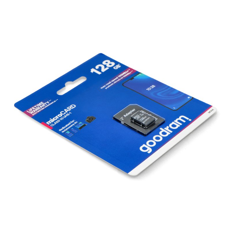 GOODRAM 128GB MICRO CARD cl 10 UHS I + adapter
