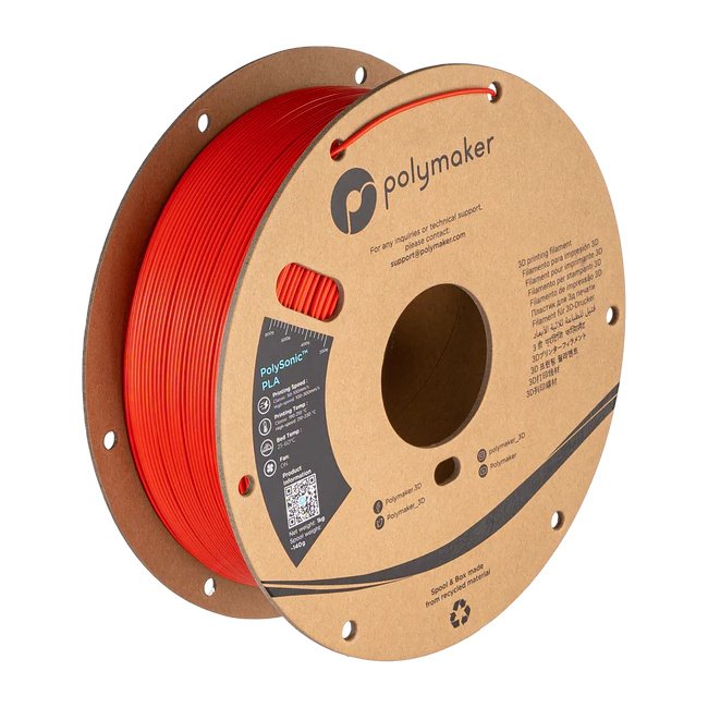 Polymaker PolySonic™ PLA - High Speed PLA Red