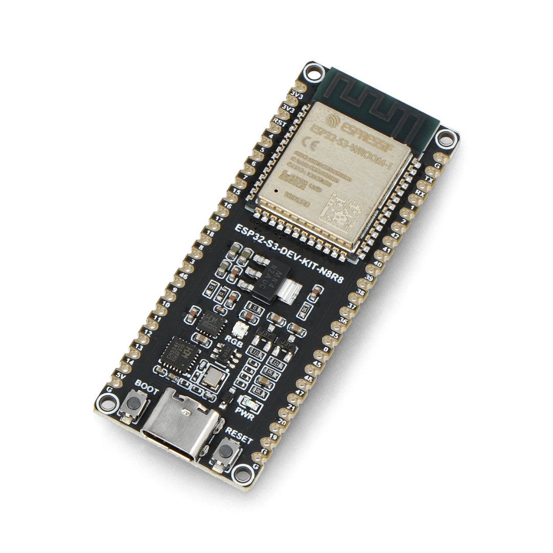 ESP32-S3-DEV-KIT-N8R8 - WiFi + vývojová deska Bluetooth - bez konektorů - Waveshare 24363